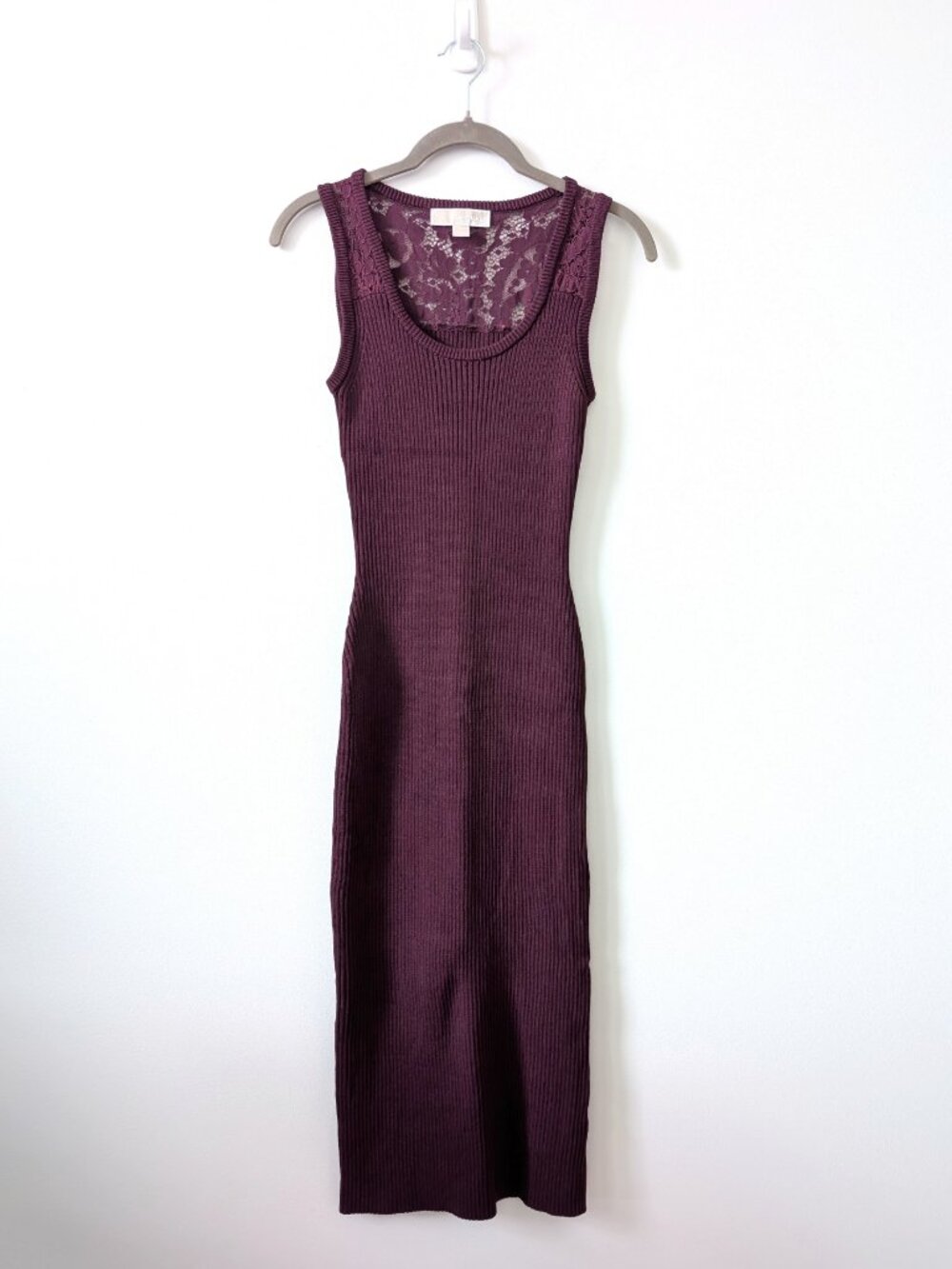 MICHAEL KORS Ribbed Bodycon Maxi Dress | Small